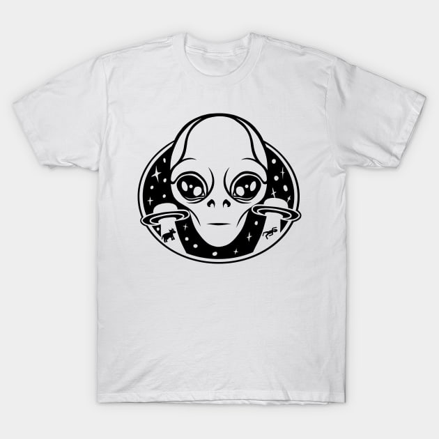 Alien Abduction UFO Extraterrestrial Flying Space Aliens T-Shirt by SmittyGFX